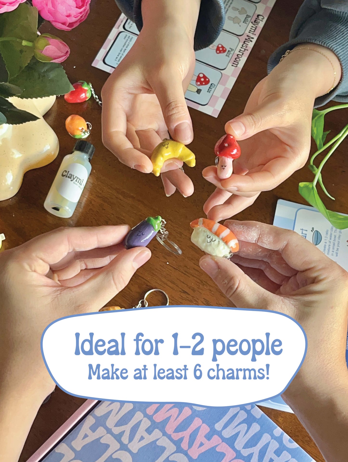Perfect DIY activity to spend your afternoons with friends. ideal for 1 to 2 people to make at least 6 charms. Art and craft your own clay charms for beginners!